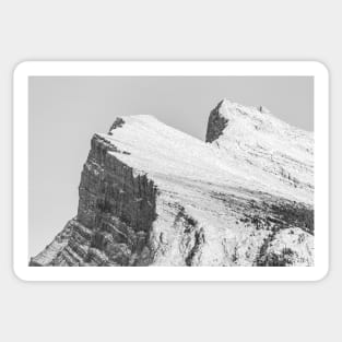 Black and White Mountains Sticker